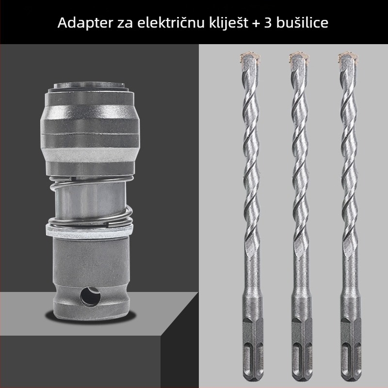 Prenosni višenamjenski alat: pretvorljivi električni ključ u električni čekić, s brzim stezanjem, metalna konstrukcija, 1 komplet, za kućnu uporabu