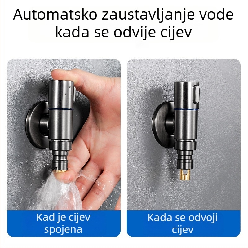 Perilica rublja kran s bakrenim tijelom, ventil tipa T, navojni spoj, keramički jezgreni ventil, raspon temperature 0–90°C