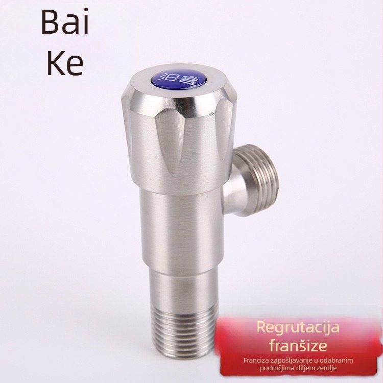 Ventil kutnog od nehrđajućeg čelika 304, produženog tijela, dvostruki izlaz vode i dvostruka kontrola za bojler i WC