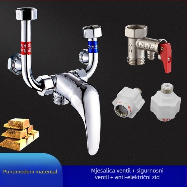 Električni miješajući ventil za bojler — pribor za tuš s U-oblikom miješanja, model 88543, stil moderna jednostavnost