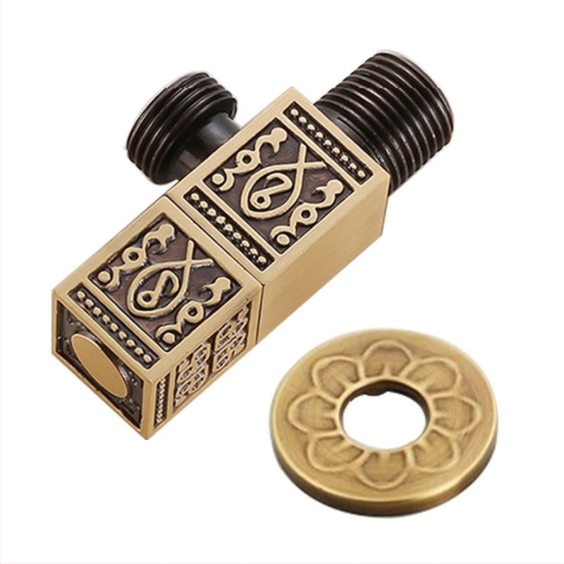 Medenasti trokutasti ventil za ugradnju u zid, za WC bojler