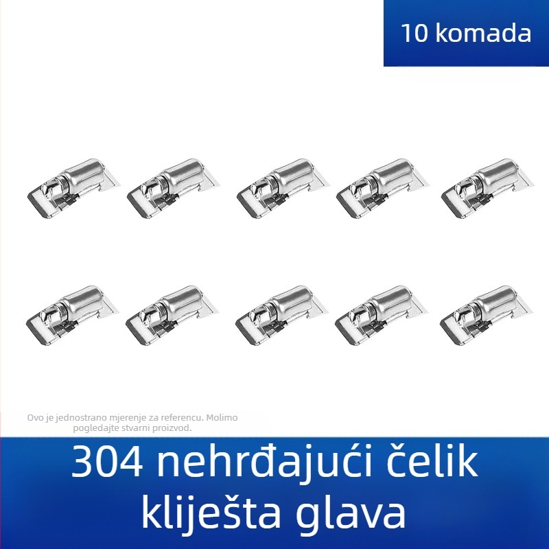 Kragnalna traka od nehrđajućeg čelika 304, dizajn s prolaznom rupom, DIY-friendly, podesivi promjer pričvršćivanja, Mingshi