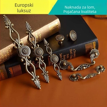 Ručka za vrata i ladice ormarića, cinkova legura, američko- i europsko stil kuhinjskih ormarića