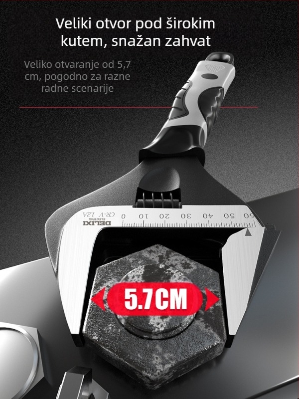 Prilagodljivi ključ s velikim otvorom, višenamjenski ručni alat, krom-vanadijeva čelika