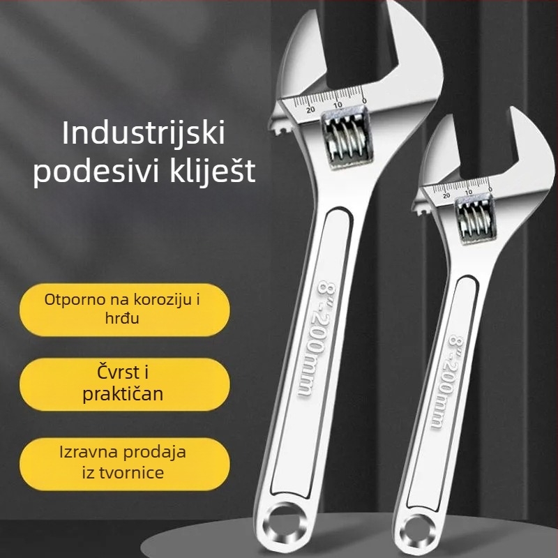 Ključ s regulacijom velikog otvora, višenamjenski kupaonski i cijev ključ, ručni alati za popravak | Marke: Other; Materijal: visoko ugljično čelika; Vrsta: pokretni ključ