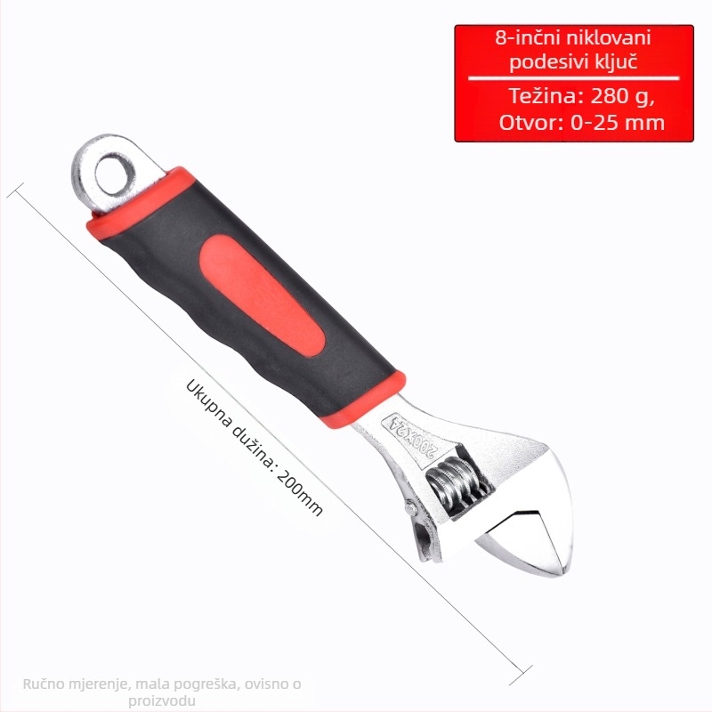 Ključ s regulacijom velikog otvora, višenamjenski kupaonski i cijev ključ, ručni alati za popravak | Marke: Other; Materijal: visoko ugljično čelika; Vrsta: pokretni ključ