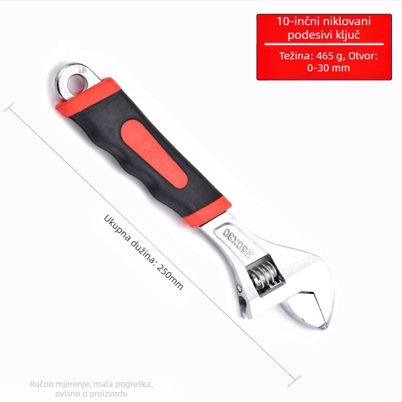 Ključ s regulacijom velikog otvora, višenamjenski kupaonski i cijev ključ, ručni alati za popravak | Marke: Other; Materijal: visoko ugljično čelika; Vrsta: pokretni ključ