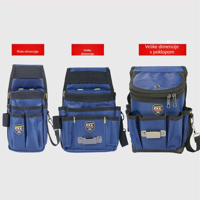 Pojasna torba za alate za električare i stolare, debelo platno, višefunkcionalna visića torba