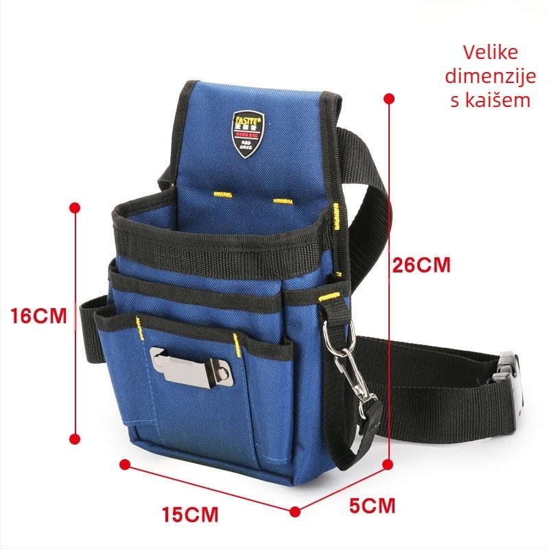 Pojasna torba za alate za električare i stolare, debelo platno, višefunkcionalna visića torba