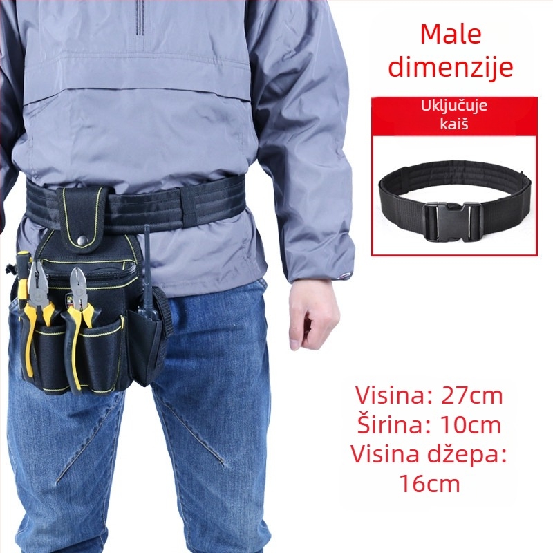 Pojasna torba za alate za električare i stolare, debelo platno, višefunkcionalna visića torba