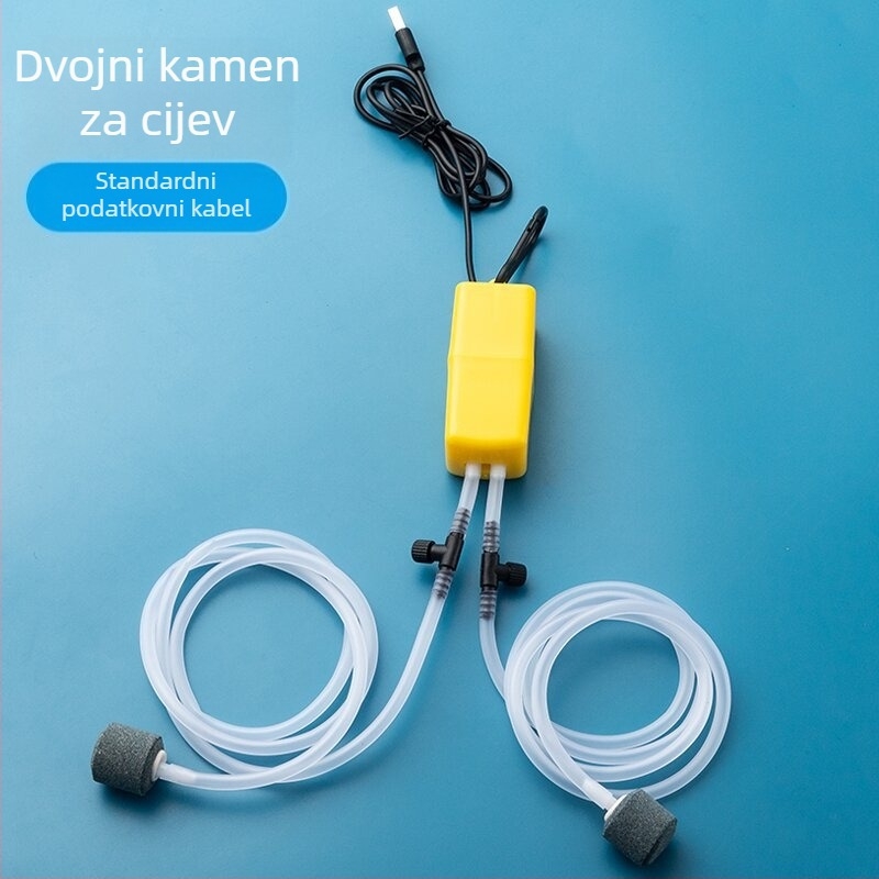 Bao shangya USB dvostruki aerator za akvarij, prenosni za unutarnju/ vanjsku upotrebu, dvostruka glava, model 370, težina 150 g, Uvoz: Ne, Ovlaštene privatne marke: Ne