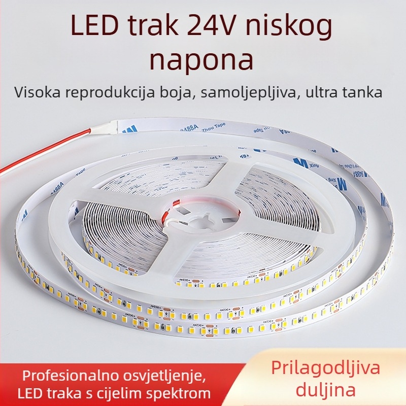 Linearna monohromatska LED traka, samoljepljiva, 12V, 120 LED, 2835 SMD