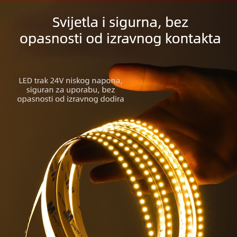 Linearna monohromatska LED traka, samoljepljiva, 12V, 120 LED, 2835 SMD