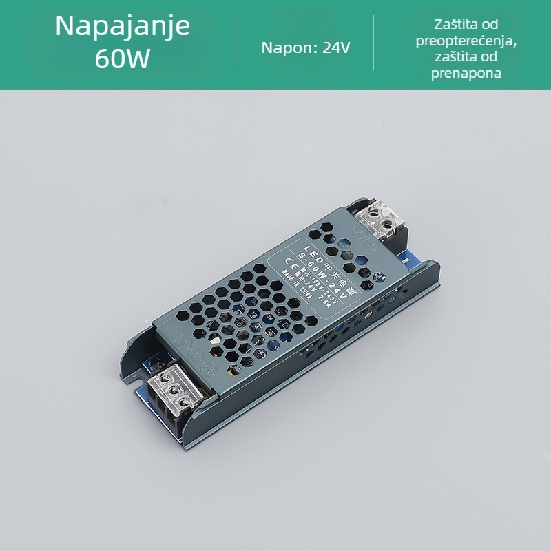 Linearna monohromatska LED traka, samoljepljiva, 12V, 120 LED, 2835 SMD