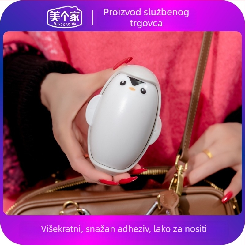 Ljepljiva rola za uklanjanje dlaka u obliku pingvina – plastična, moderni minimalistički dizajn, uklanja dlake