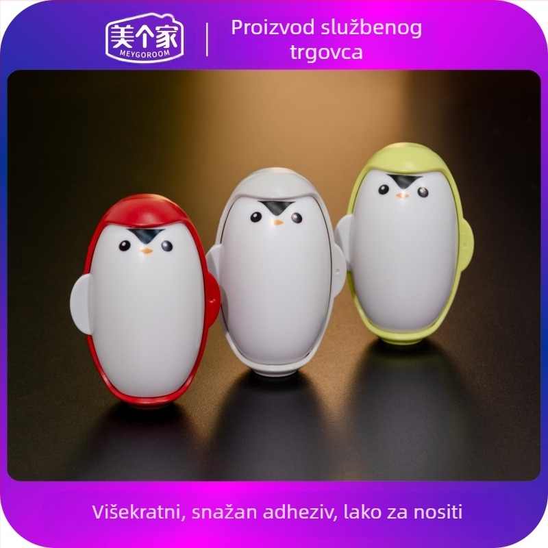 Ljepljiva rola za uklanjanje dlaka u obliku pingvina – plastična, moderni minimalistički dizajn, uklanja dlake