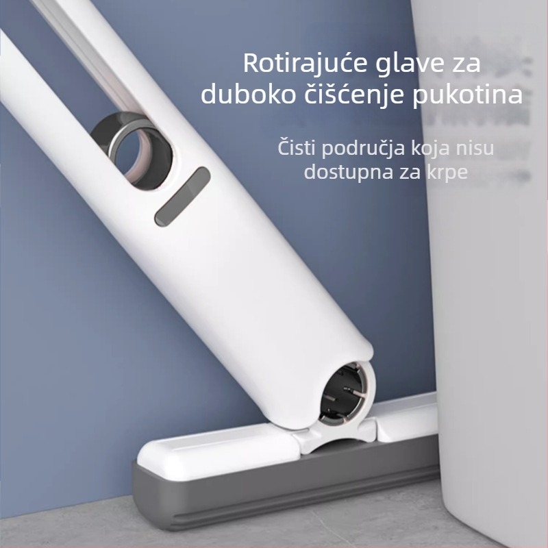 Sklopivi spin mop za kućnu upotrebu s ekološkom sunđer glavom i plastičnim ručkom; dehidratacija 80–90%; otpornost na koroziju 9.0–9.9