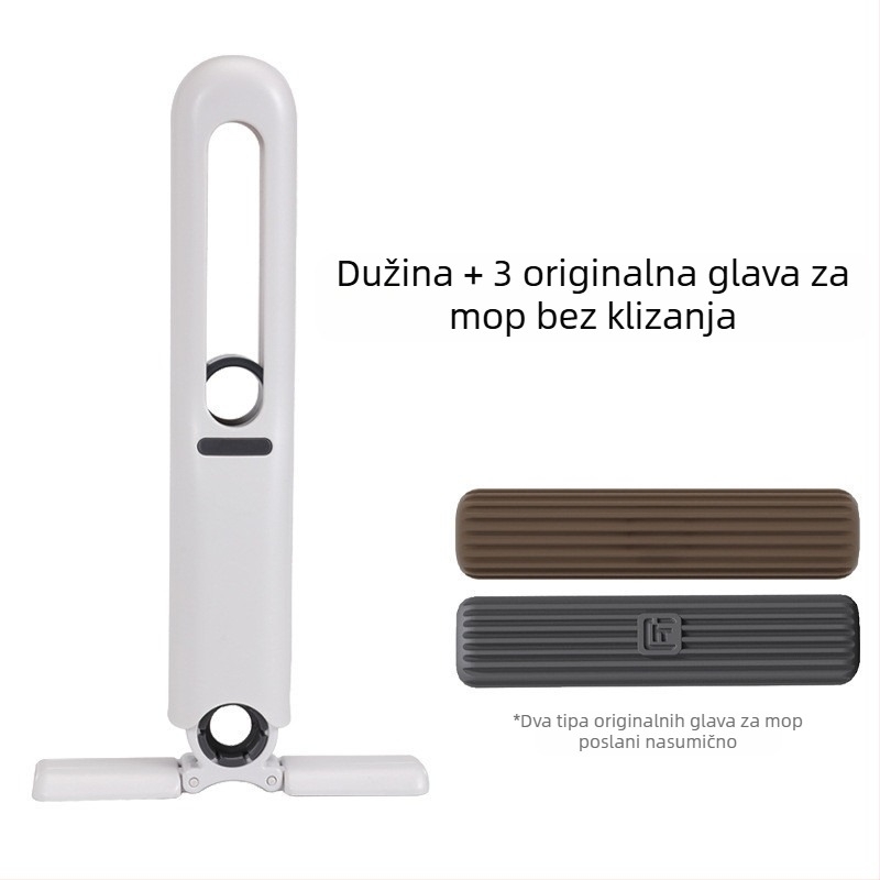 Sklopivi spin mop za kućnu upotrebu s ekološkom sunđer glavom i plastičnim ručkom; dehidratacija 80–90%; otpornost na koroziju 9.0–9.9