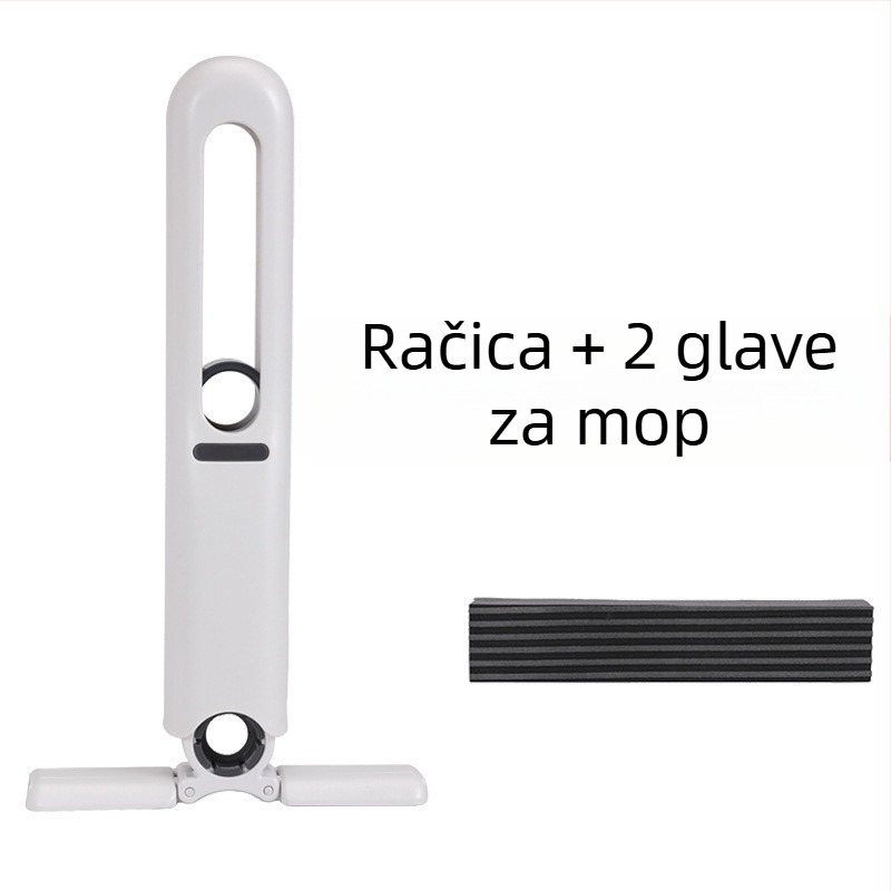 Sklopivi spin mop za kućnu upotrebu s ekološkom sunđer glavom i plastičnim ručkom; dehidratacija 80–90%; otpornost na koroziju 9.0–9.9