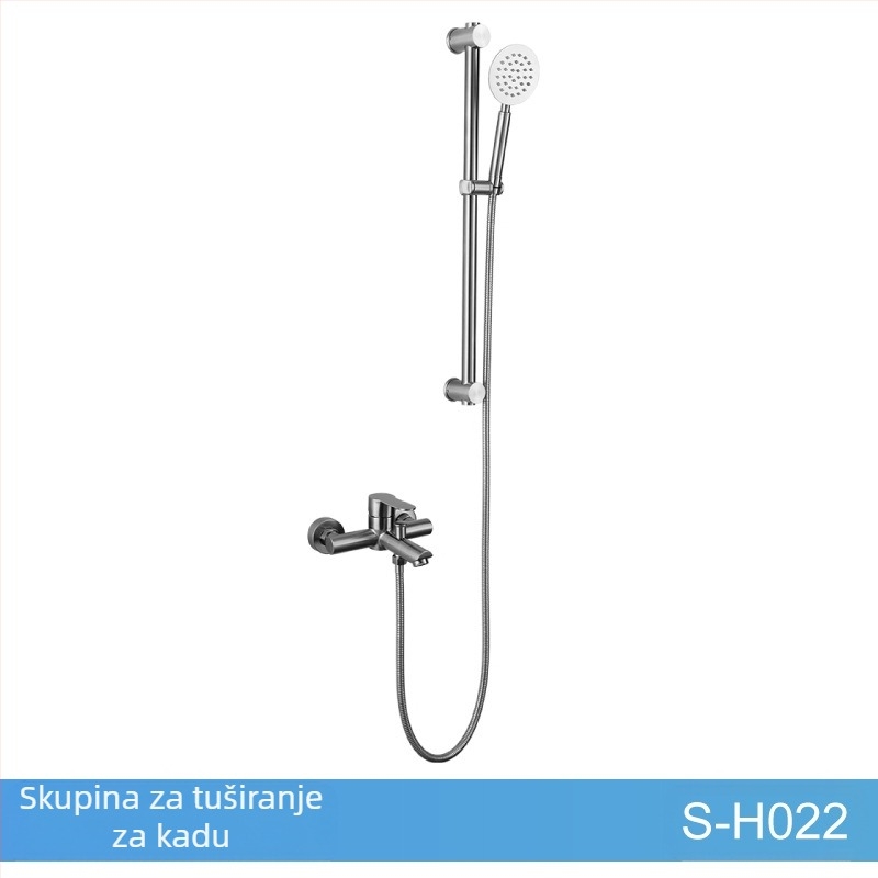 Tuš set od nehrđajućeg čelika, zidni, miješajući ventil s keramičkim kartridžom, model S-L005