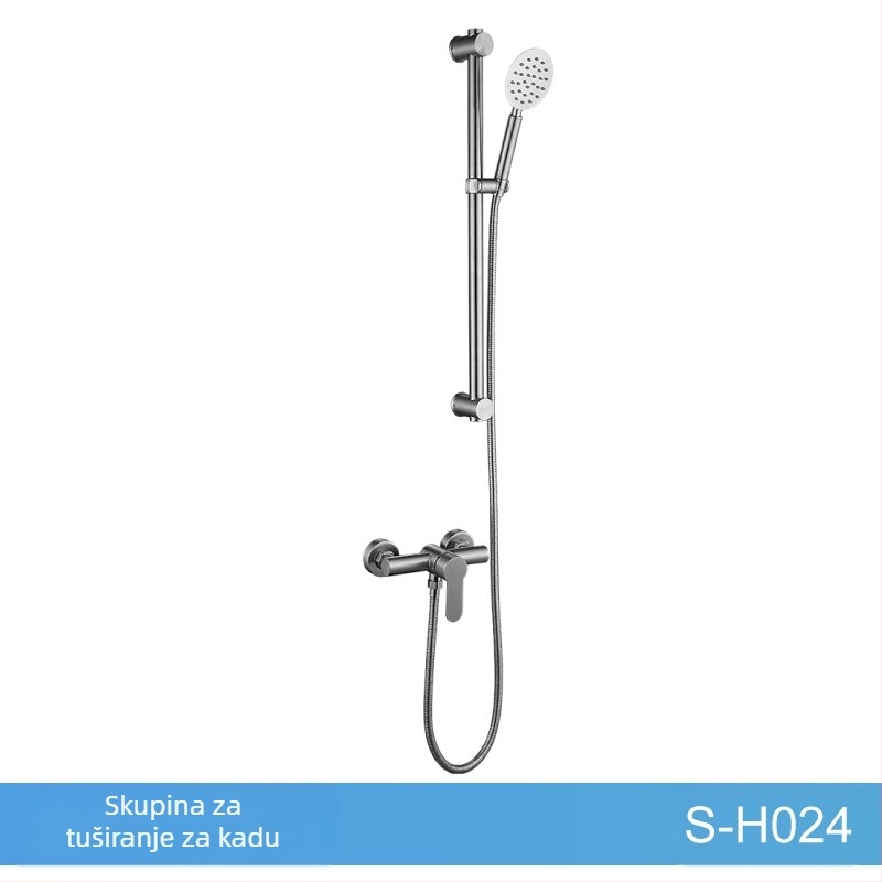 Tuš set od nehrđajućeg čelika, zidni, miješajući ventil s keramičkim kartridžom, model S-L005