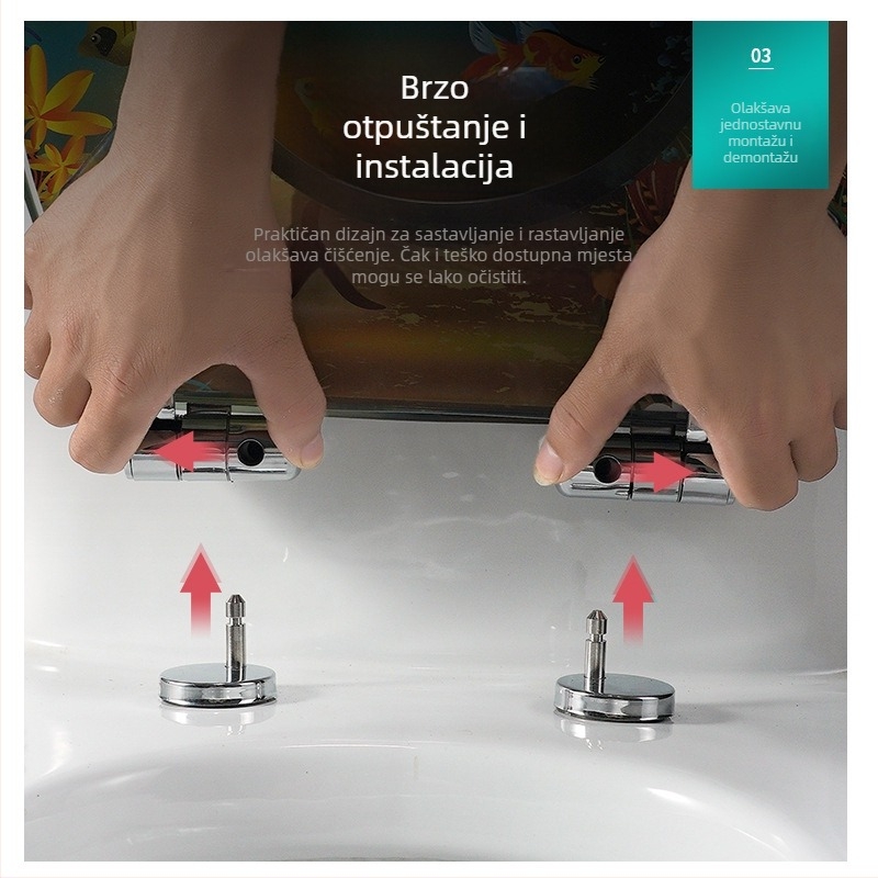 Poklop WC-a, UF smola, amortizator, stil Standard, moderni minimalistički, marka Home Now, fiksni panti