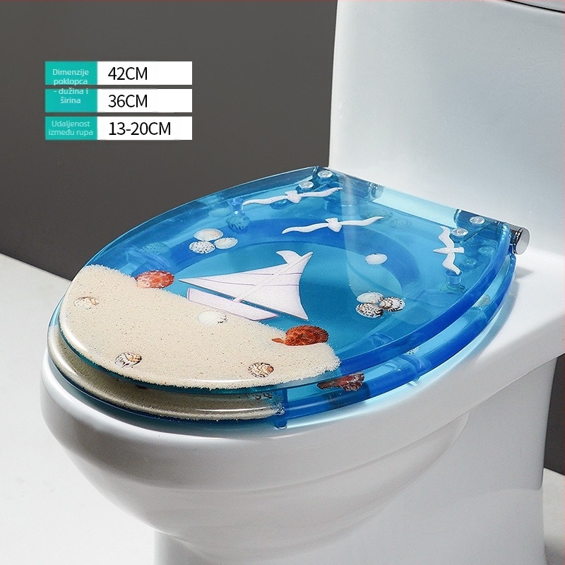 Poklop WC-a, UF smola, amortizator, stil Standard, moderni minimalistički, marka Home Now, fiksni panti