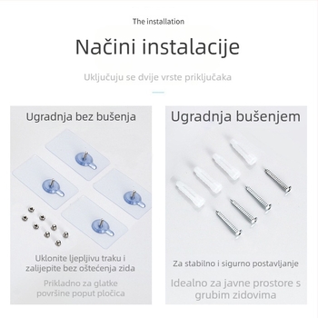 Zidna kutija za papirnate ubruse — ABS, vodootporna, bez bušenja, model 6015