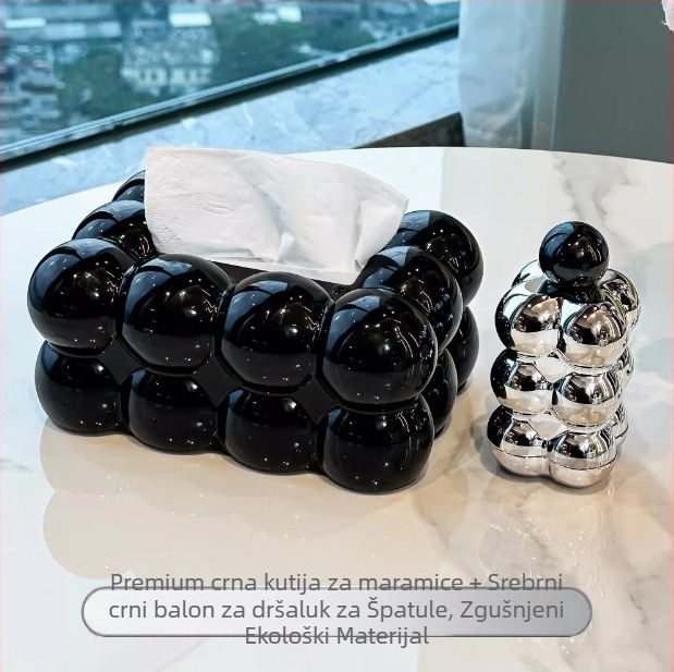 Kutija za maramice – moderan PP kućište, model HL-9668569, pogodna za auto, dnevni boravak i kupaonu, s funkcijom izvlačenja maramica