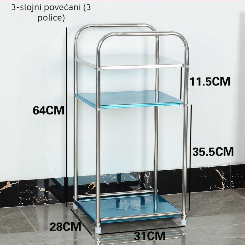 Okrugli kutni stol s prostorom za pohranu, metalna konstrukcija, model 400, montaža potrebna