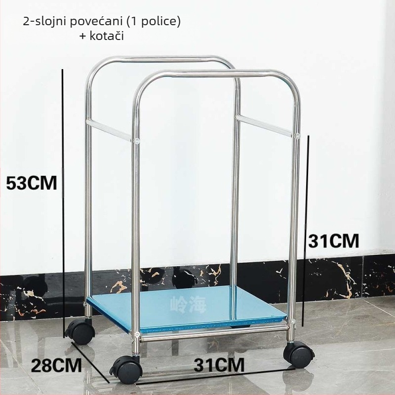 Okrugli kutni stol s prostorom za pohranu, metalna konstrukcija, model 400, montaža potrebna