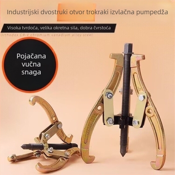 Trostruki kovani alat za demontažu ležajeva – univerzalni izvlačilac, čelik karbonski, serija vučača