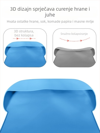 Silikonski bib za odrasle, vodootporan, apsorbira slinu