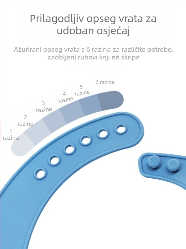 Silikonski bib za odrasle, vodootporan, apsorbira slinu