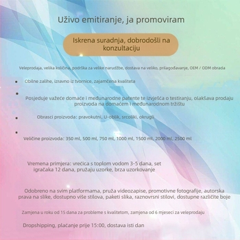 U-oblik gumena boca za toplu vodu za vrat – 450 g, napunjena vodom, dvostruka namjena toplo/hladno
