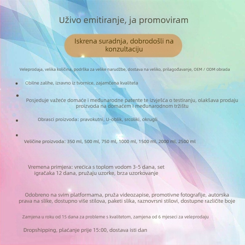U-oblik gumena boca za toplu vodu za vrat – 450 g, napunjena vodom, dvostruka namjena toplo/hladno