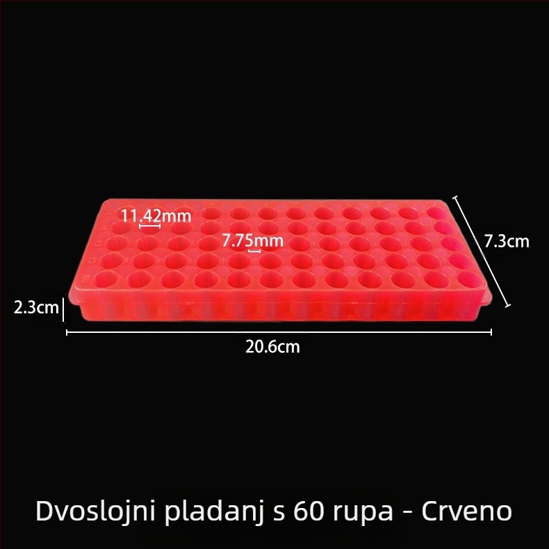 Ploča s 60 rupa, dvostrani panel, novi materijal, kapacitet 0.5/1.5/2 ml