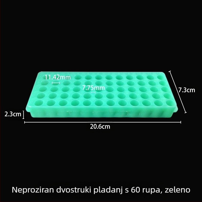Ploča s 60 rupa, dvostrani panel, novi materijal, kapacitet 0.5/1.5/2 ml