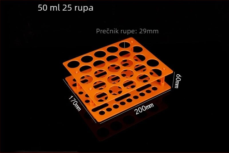 Stalak za cijevi za centrifugu, uklonjiv, višenamjenski, kompatibilan s cijevima od 10 ml/15 ml/50 ml, model WP