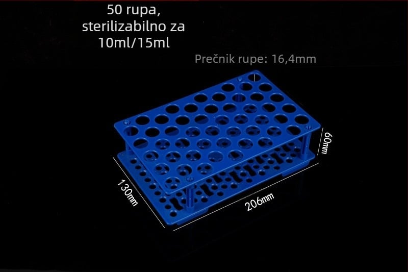 Stalak za cijevi za centrifugu, uklonjiv, višenamjenski, kompatibilan s cijevima od 10 ml/15 ml/50 ml, model WP