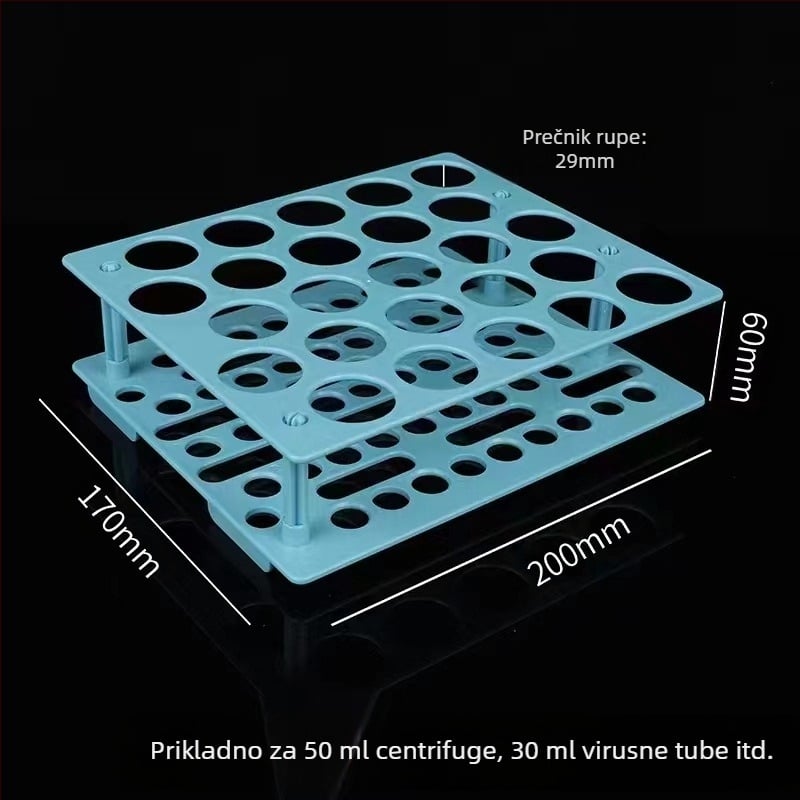 Stalak za cijevi za centrifugu, uklonjiv, višenamjenski, kompatibilan s cijevima od 10 ml/15 ml/50 ml, model WP