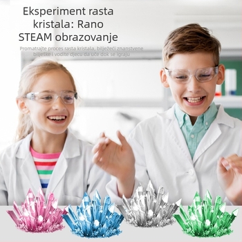 Set za uzgoj kristala za djecu – zabavna znanstvena igra, DIY, kristali koji rastu sami, poklon, pakiranje: papirnata kutija, za uzrast 14+