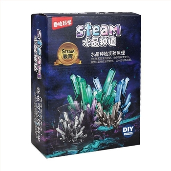 Set za uzgoj kristala za djecu – zabavna znanstvena igra, DIY, kristali koji rastu sami, poklon, pakiranje: papirnata kutija, za uzrast 14+