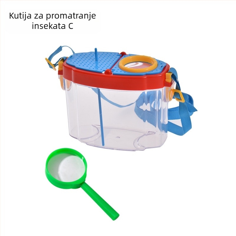Dječja kutija za promatranje kukaca – prozirna obrazovna igračka; Materijal: ABS acrylic; DIY: Da; Višenamjenska: Da; Električno: Ne; Pogodno za uzrast 7–14 godina