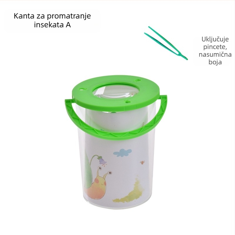Dječja kutija za promatranje kukaca – prozirna obrazovna igračka; Materijal: ABS acrylic; DIY: Da; Višenamjenska: Da; Električno: Ne; Pogodno za uzrast 7–14 godina