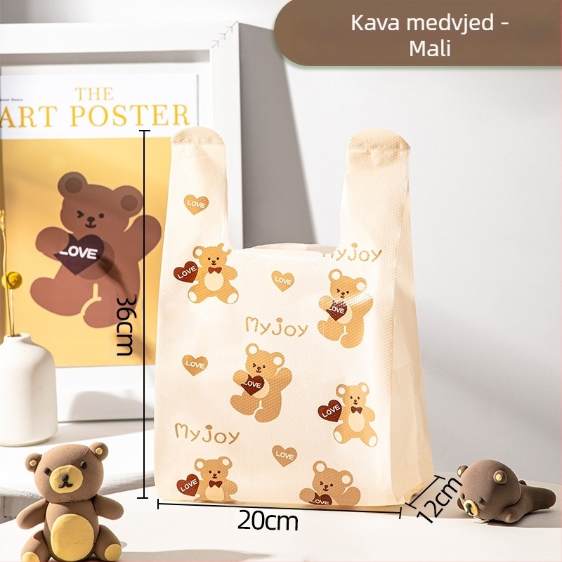 Debele plastične vrećice za dostavu hrane, prehrambena kvaliteta, jednokratne, prilagodljive