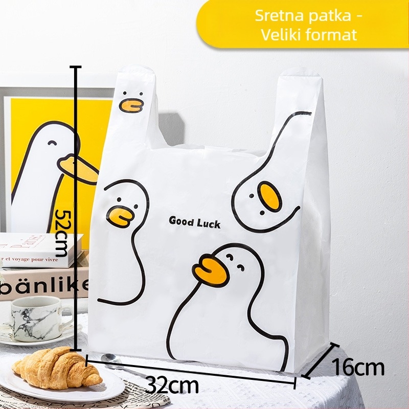 Debele plastične vrećice za dostavu hrane, prehrambena kvaliteta, jednokratne, prilagodljive