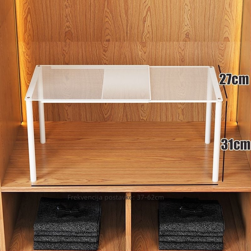 Izvlačni ormar s dva sloja za garderobu i odjeću — čelik od ugljika, jednostavan moderni dizajn, montaža na podu