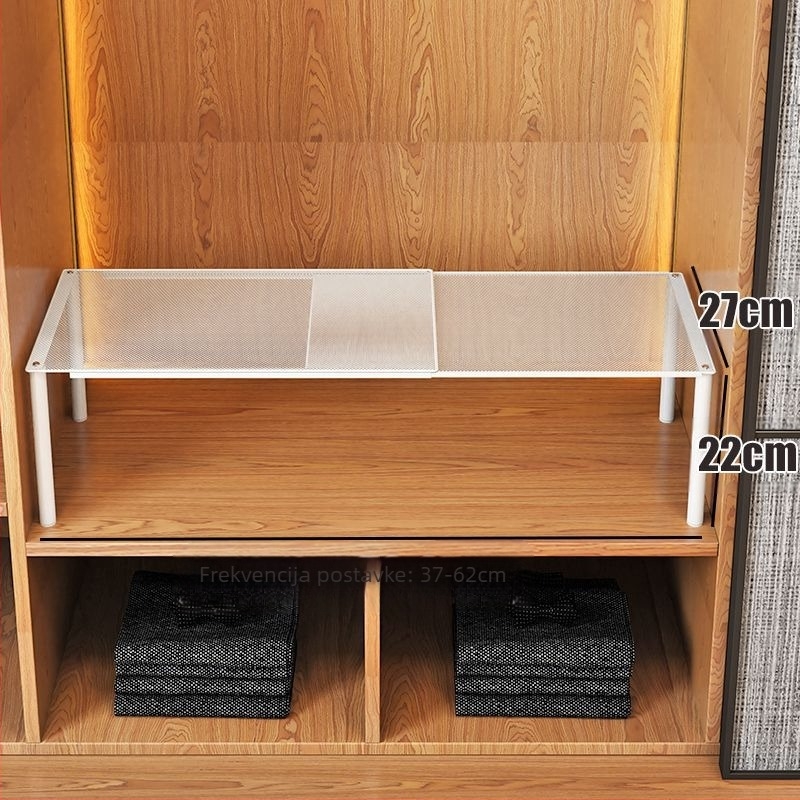 Izvlačni ormar s dva sloja za garderobu i odjeću — čelik od ugljika, jednostavan moderni dizajn, montaža na podu