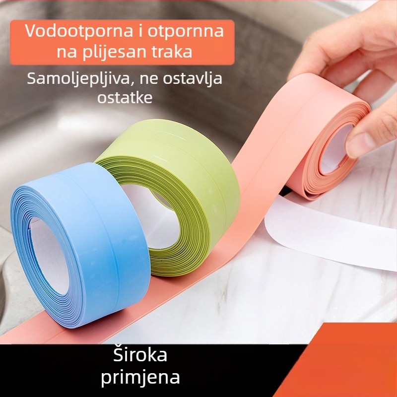 Kutna traka za kuhinju i kupaonu – vodootporna i otporna na plijesan, PVC podloga; Uvoz: Ne; Marka: Druga